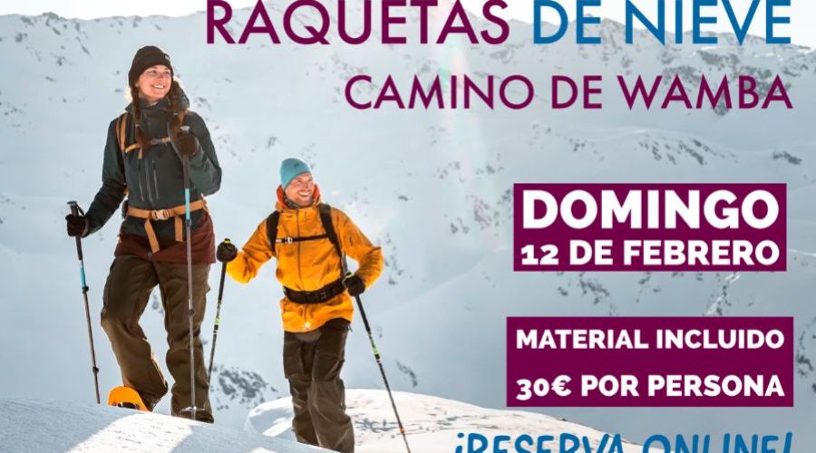 Raquetas de nieve por el Camino de Wamba 12 de febrero